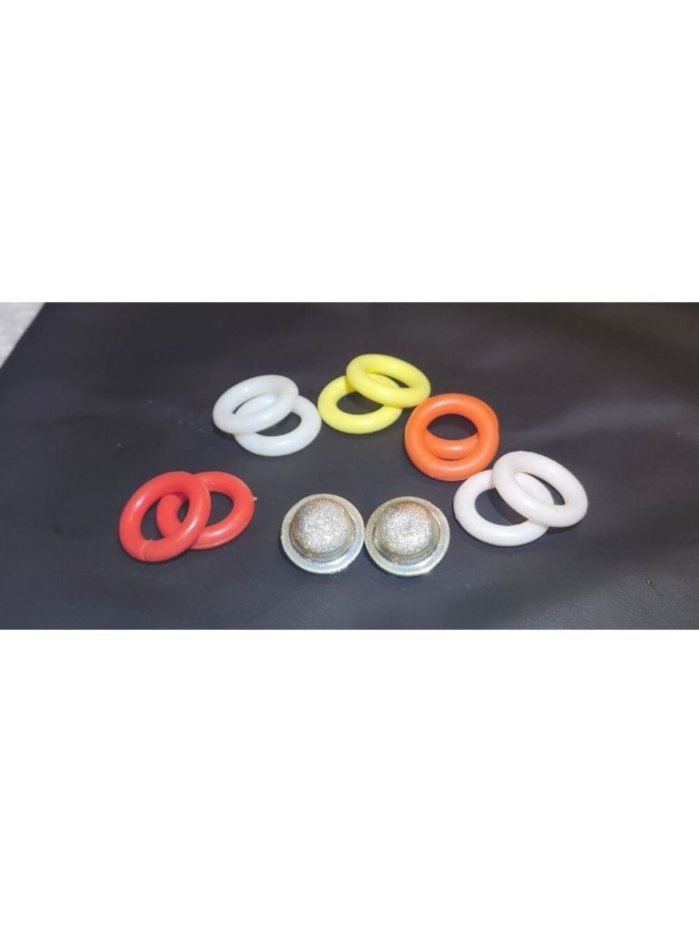 Vintage Clip-On Earrings With Interchangeable Colorful Rings  Retro Jewelry